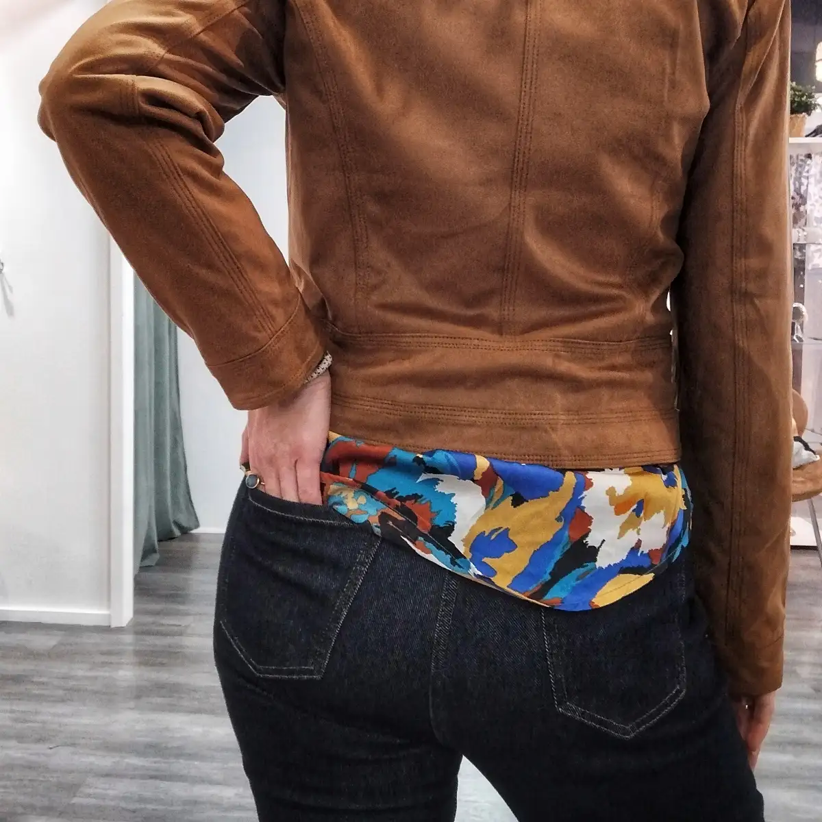 Veste en simili daim