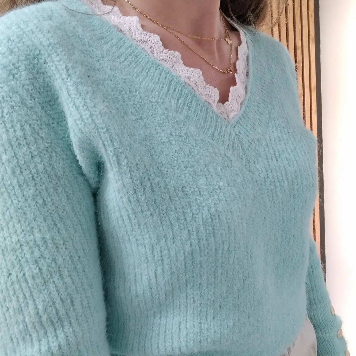 Pull turquoise
