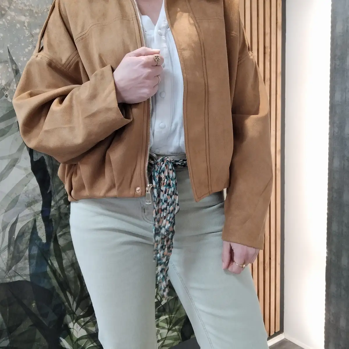 Veste en simili suédine