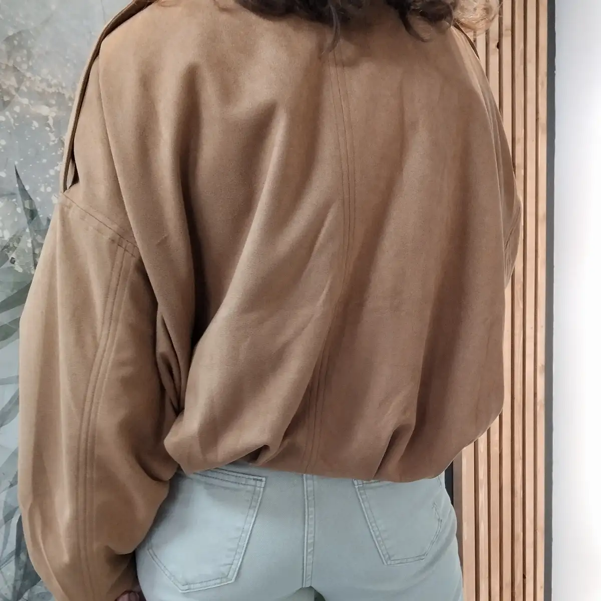 Veste en simili suédine