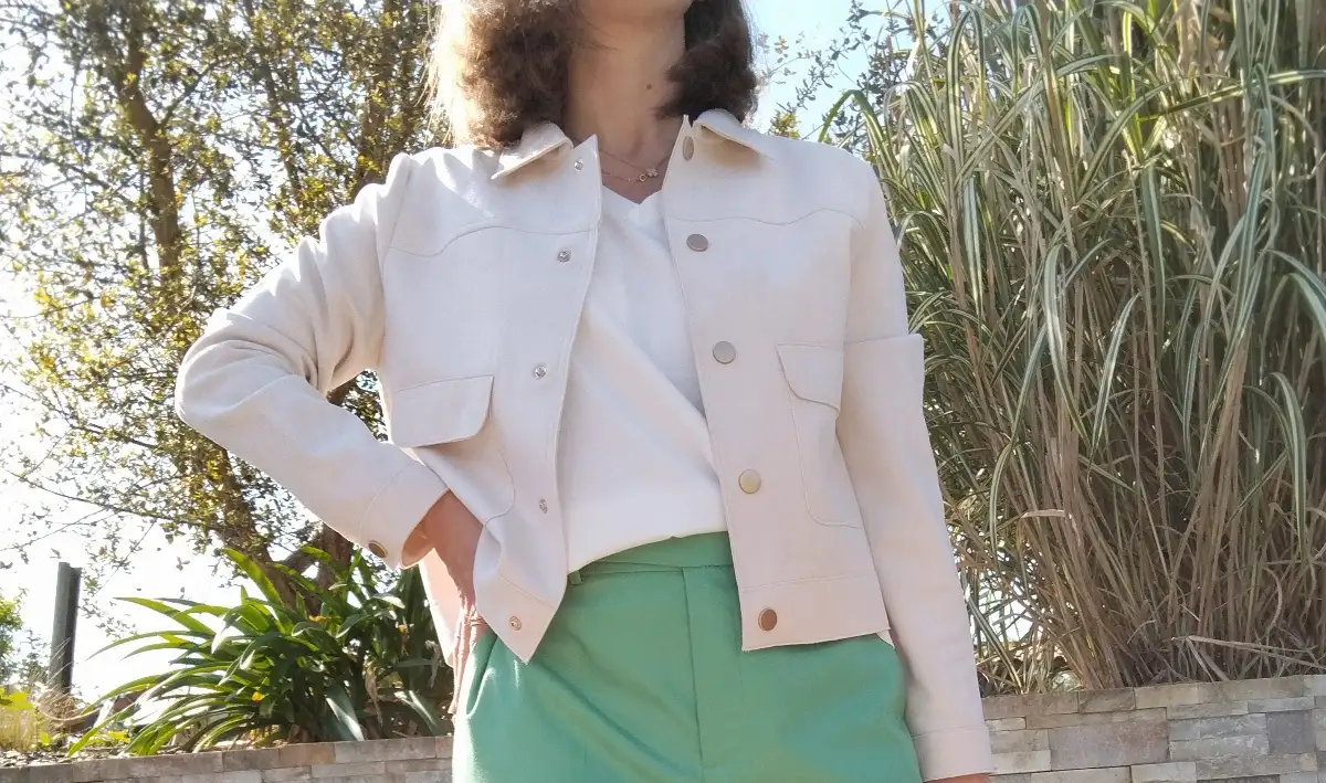 Veste beige suédine