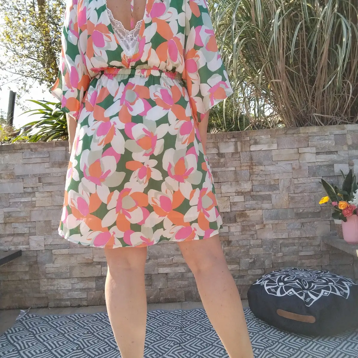 Robe courte fleurie