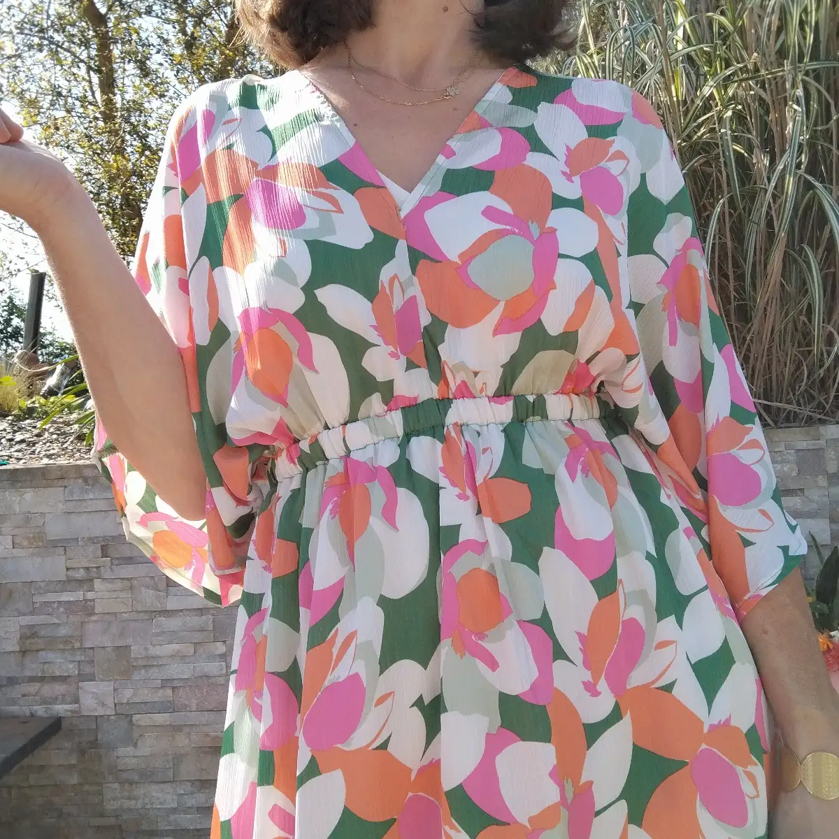 Robe courte fleurie