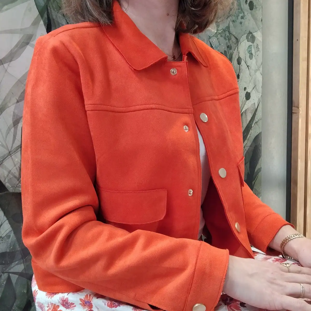 Veste courte suédine