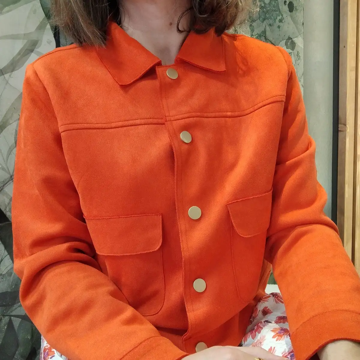 Veste courte suédine