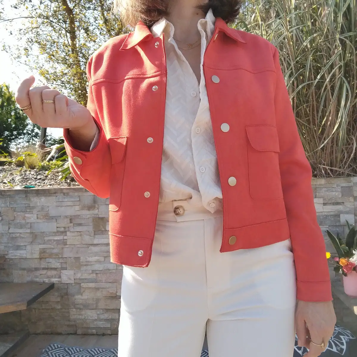 Veste courte suédine