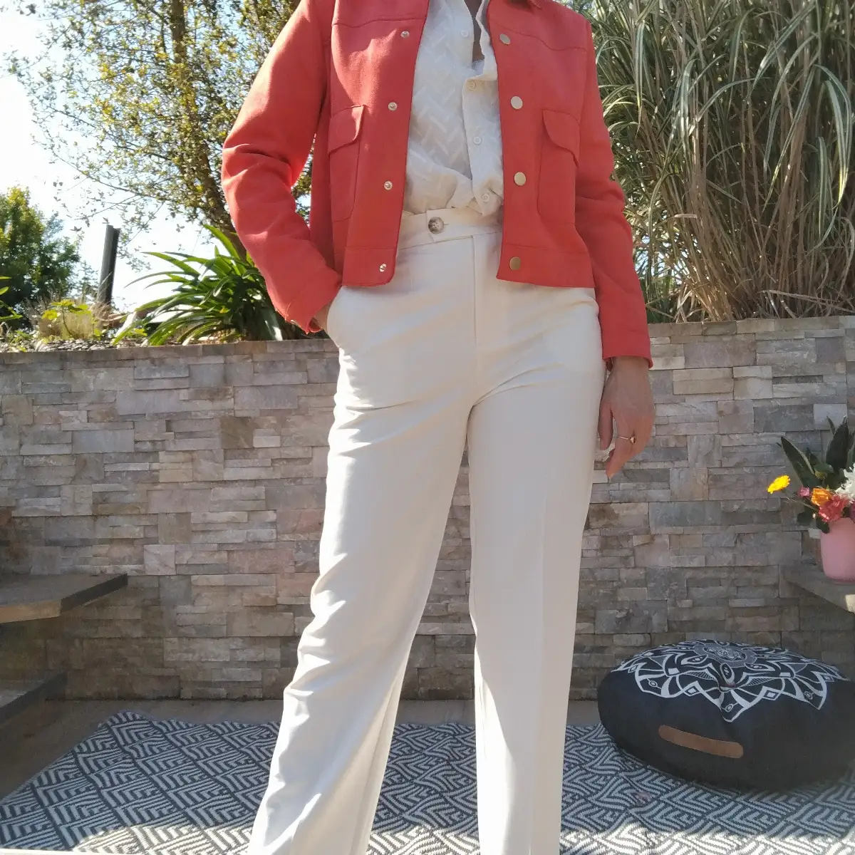Pantalon beige clair