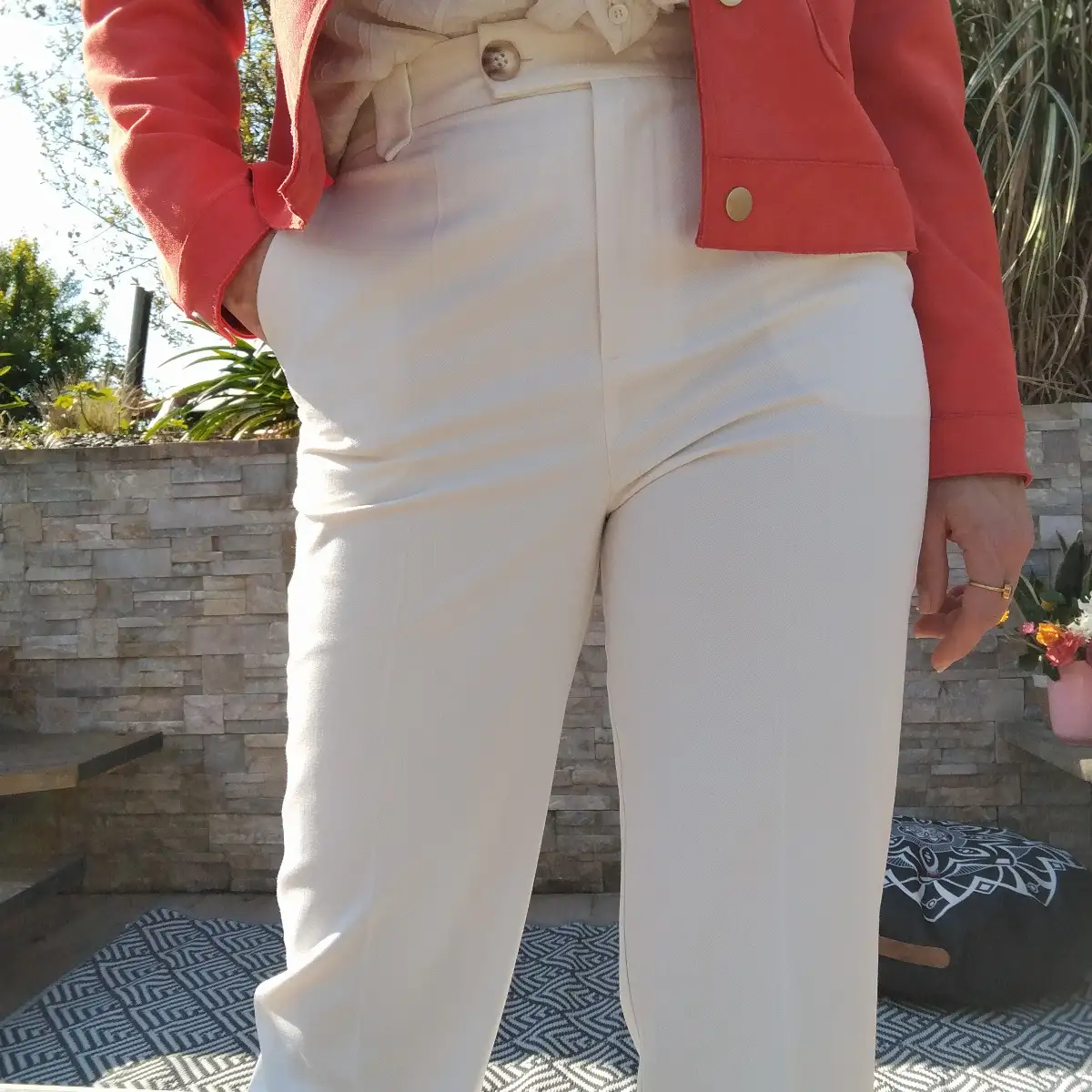 Pantalon beige clair