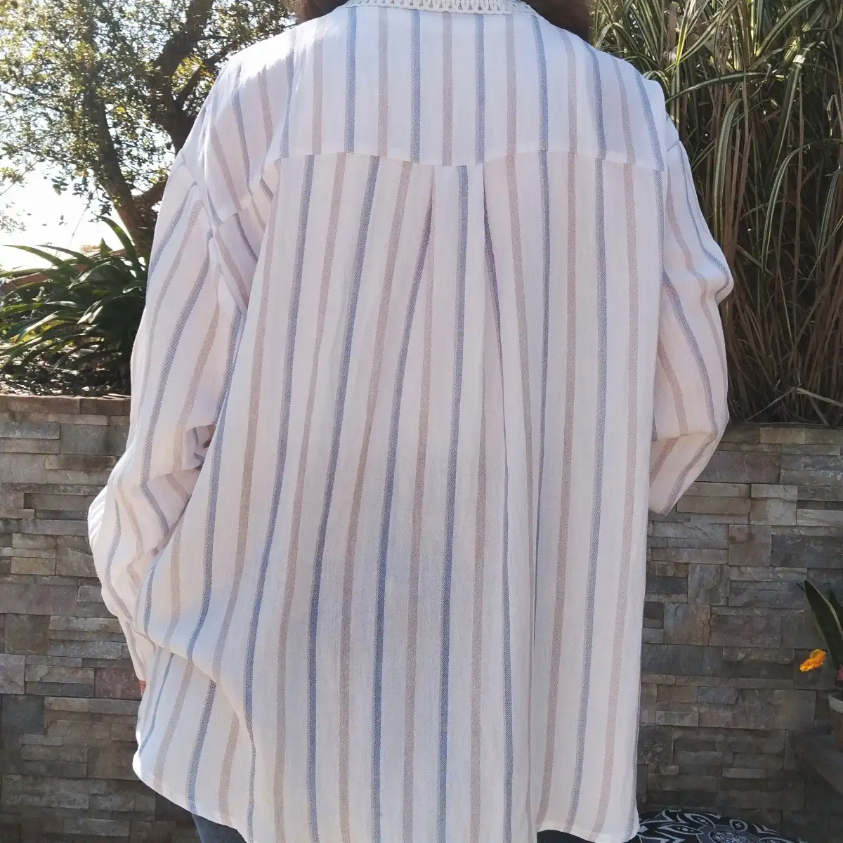 Chemise rayée blanche