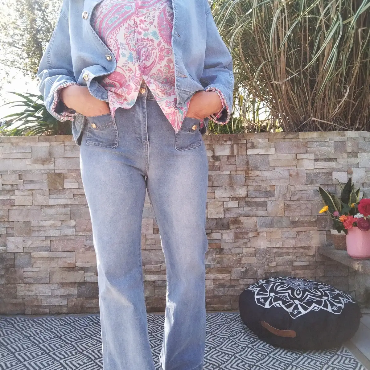 Jean flare bleu clair