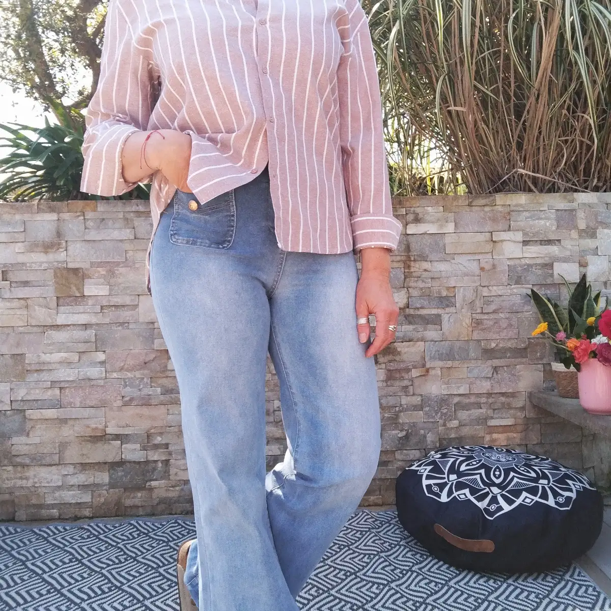 Jean flare bleu clair