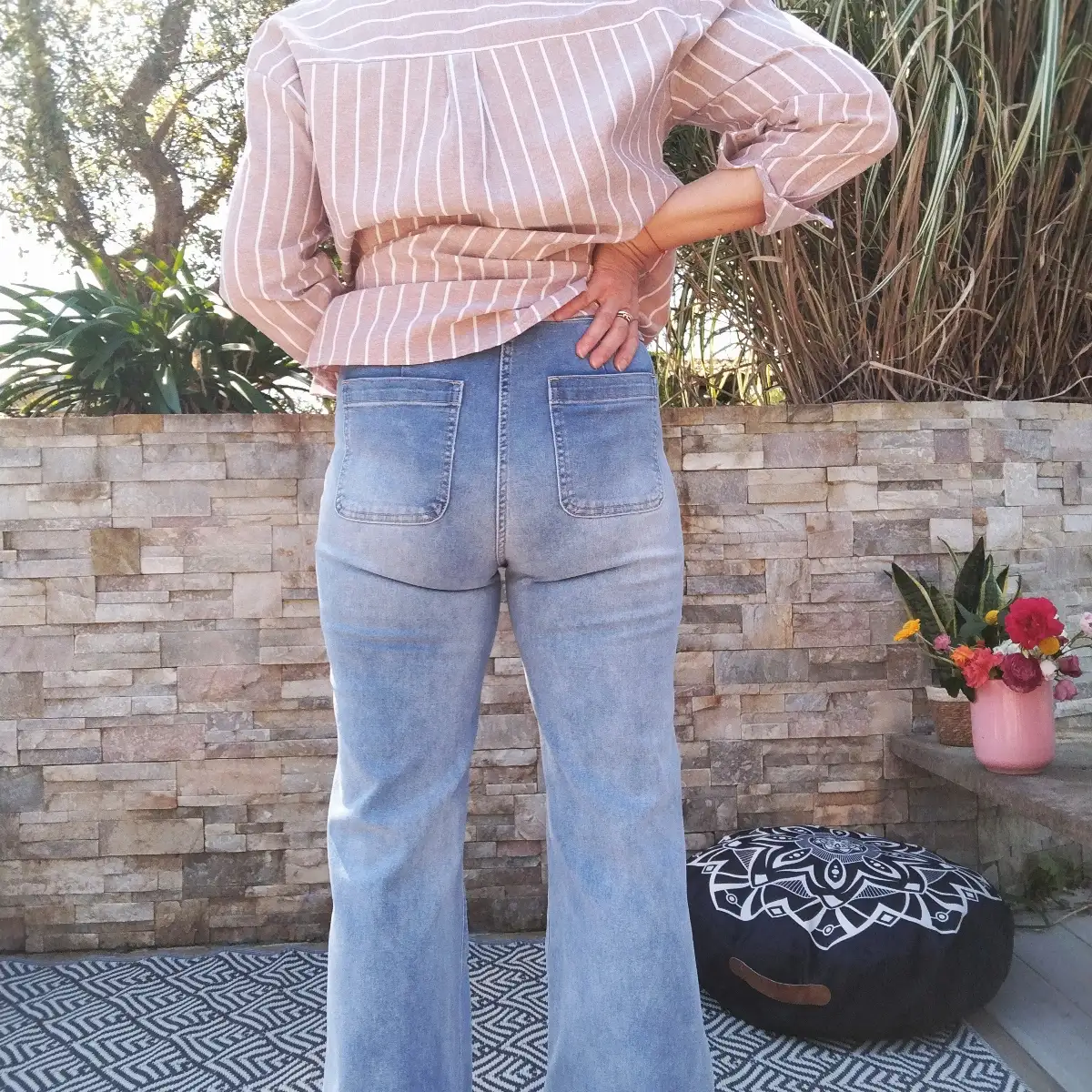 Jean flare bleu clair