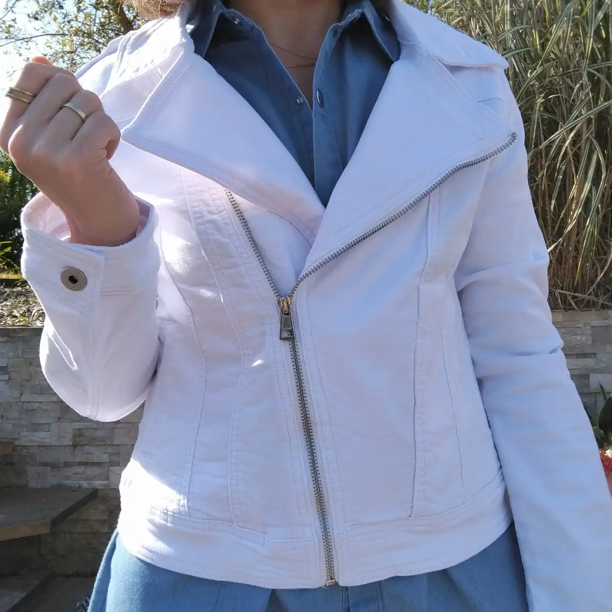 Veste jean blanche