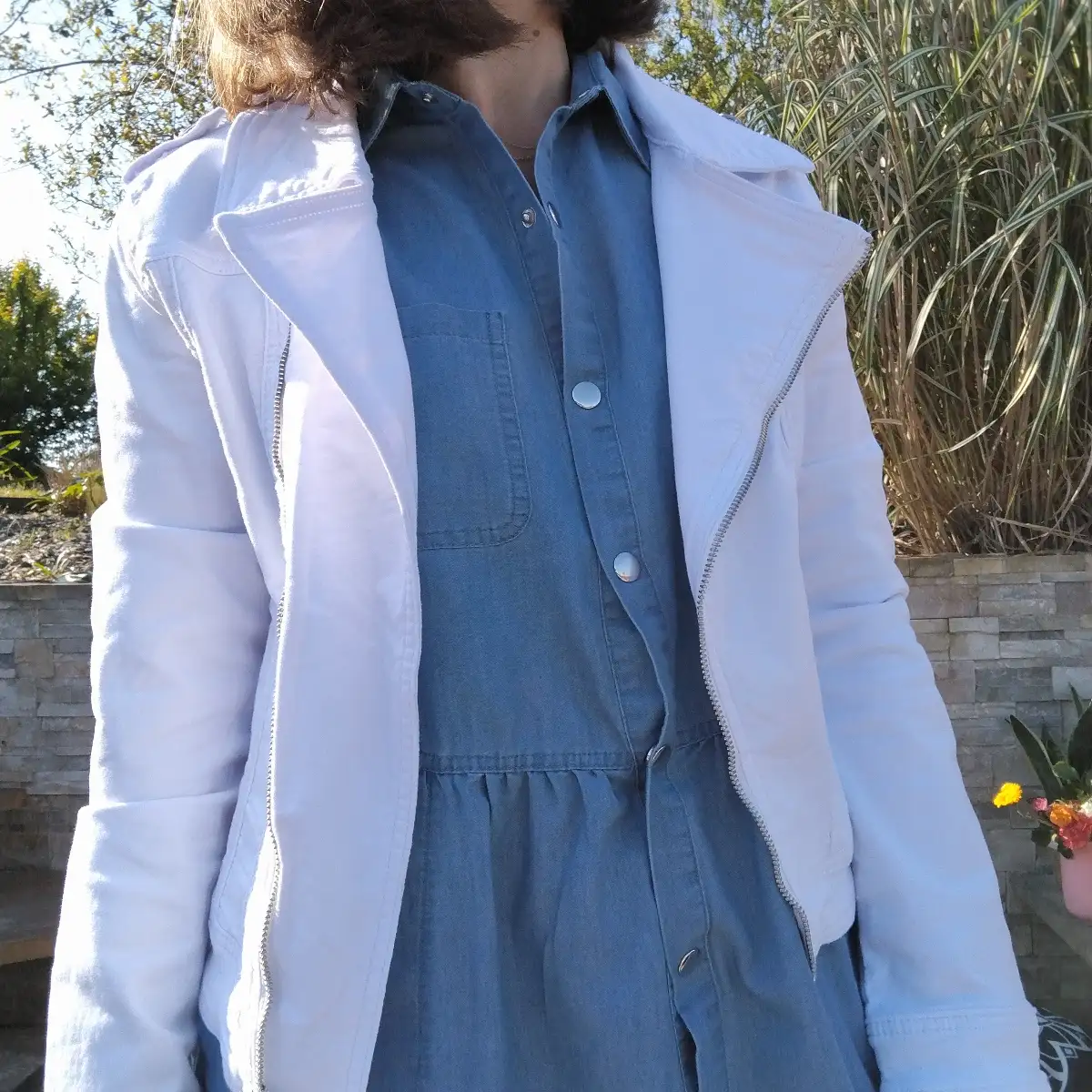 Veste jean blanche