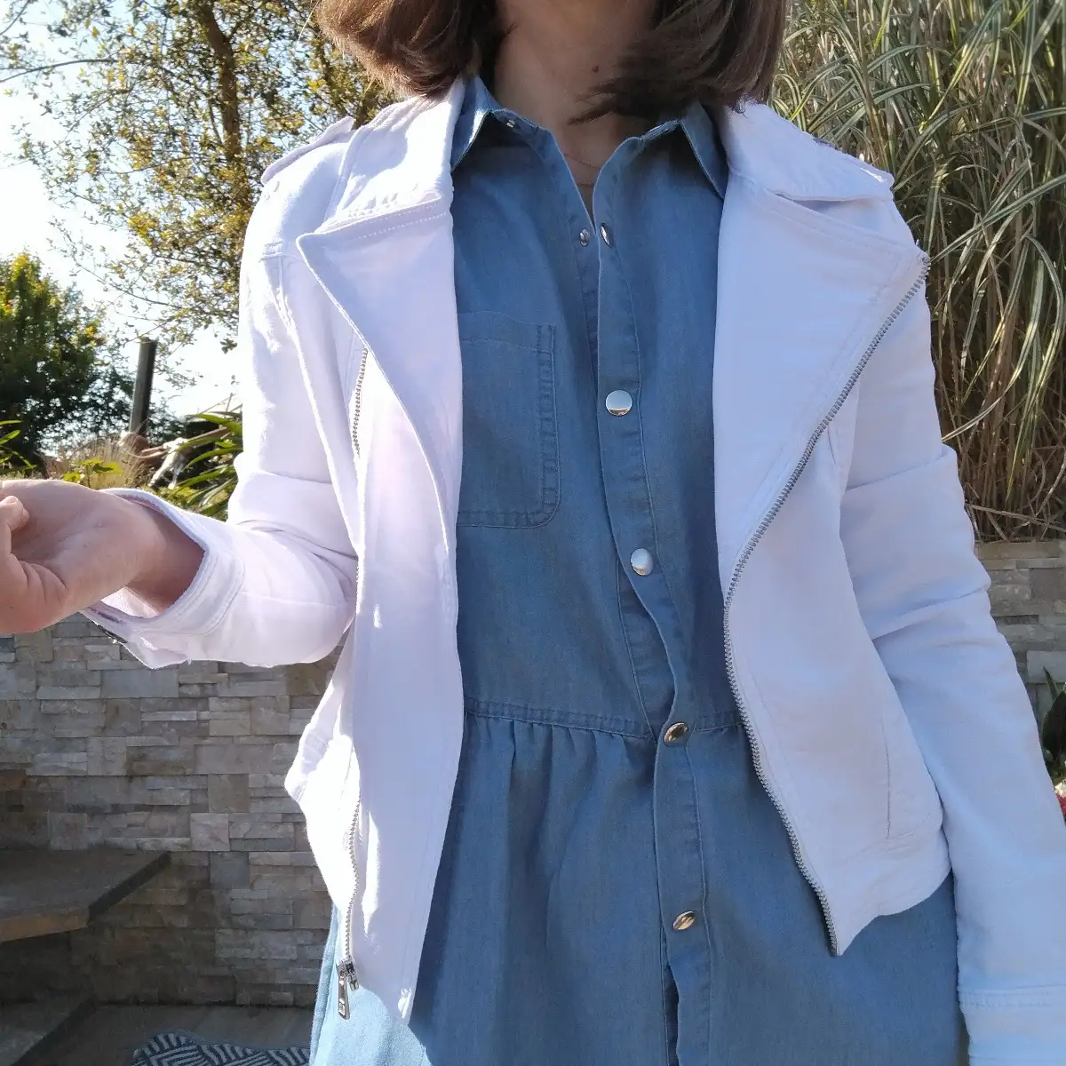 Veste jean blanche