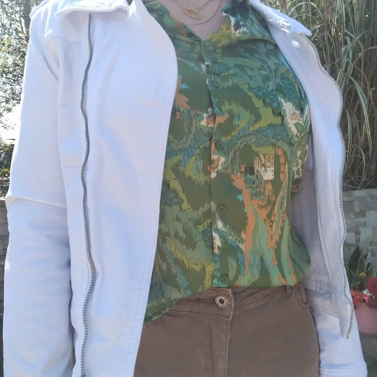 Veste jean blanche