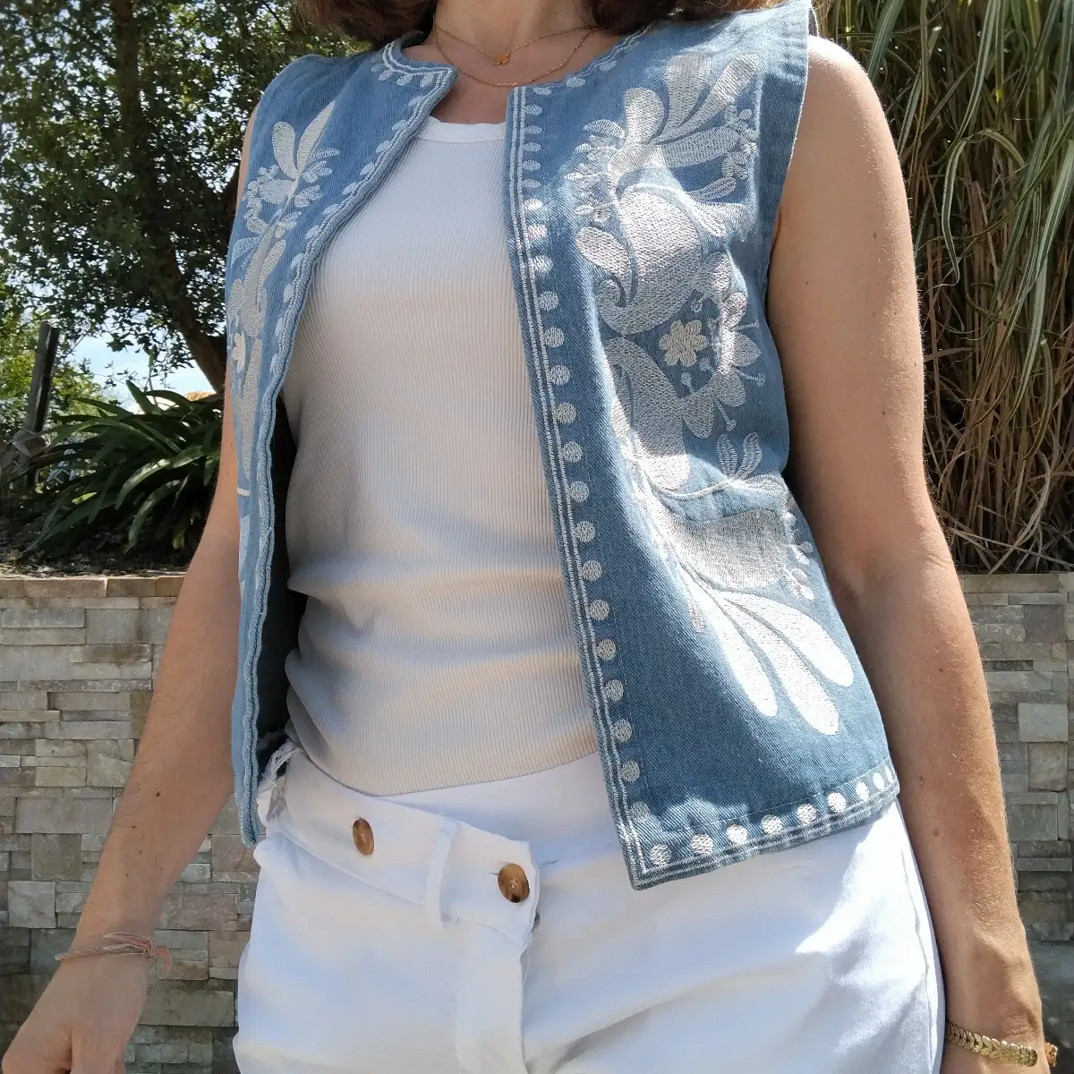 Gilet sans manches en jean