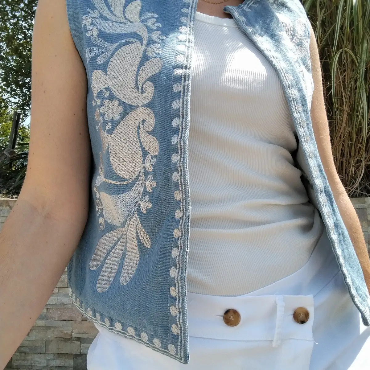 Gilet sans manches en jean