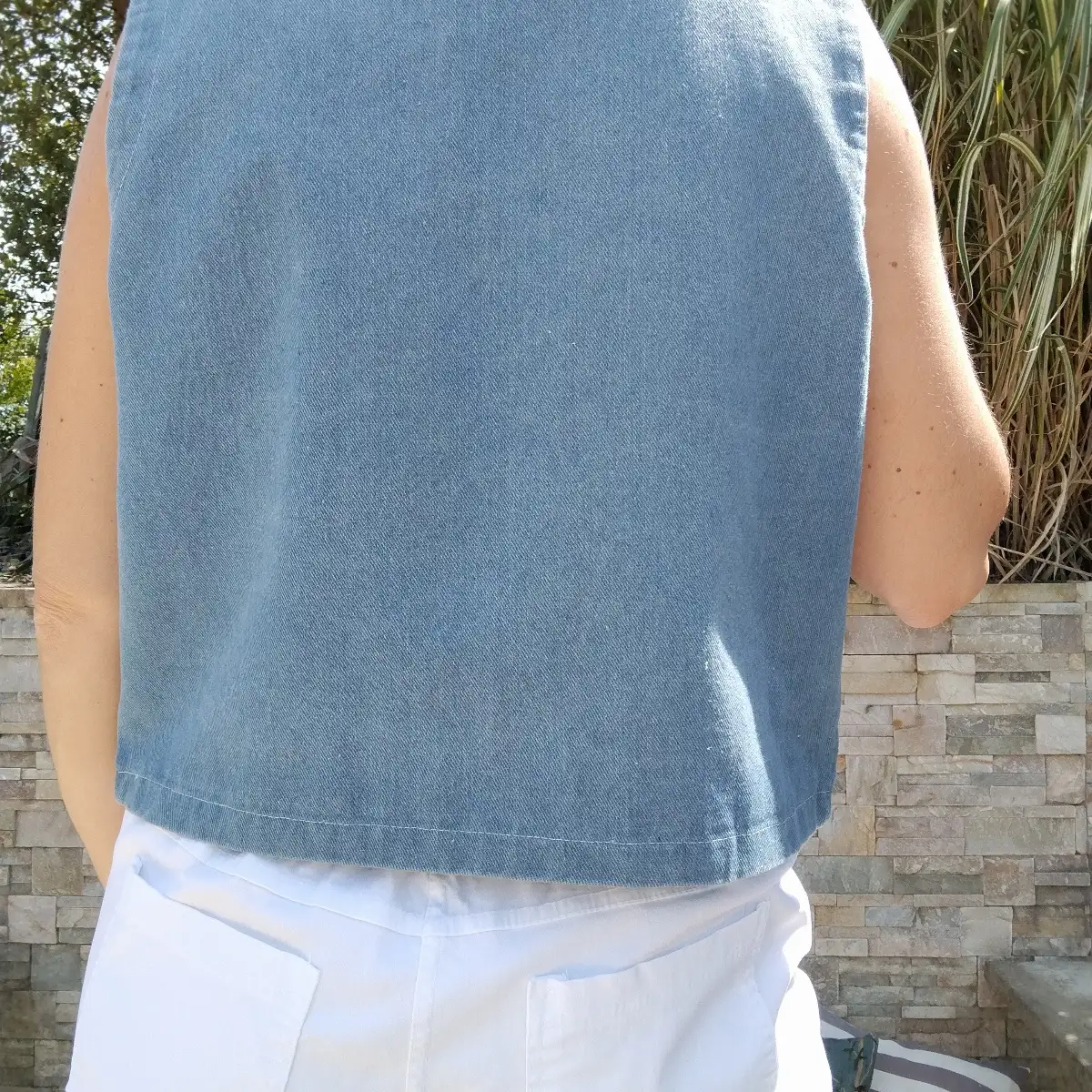 Gilet sans manches en jean