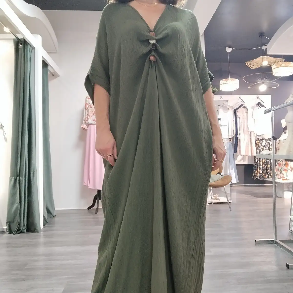 Maxi robe kaki